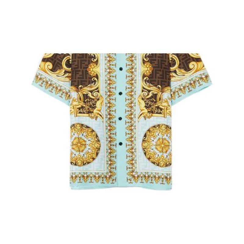 VERSACE Fendace Wild Baroque Silk Shirt-5