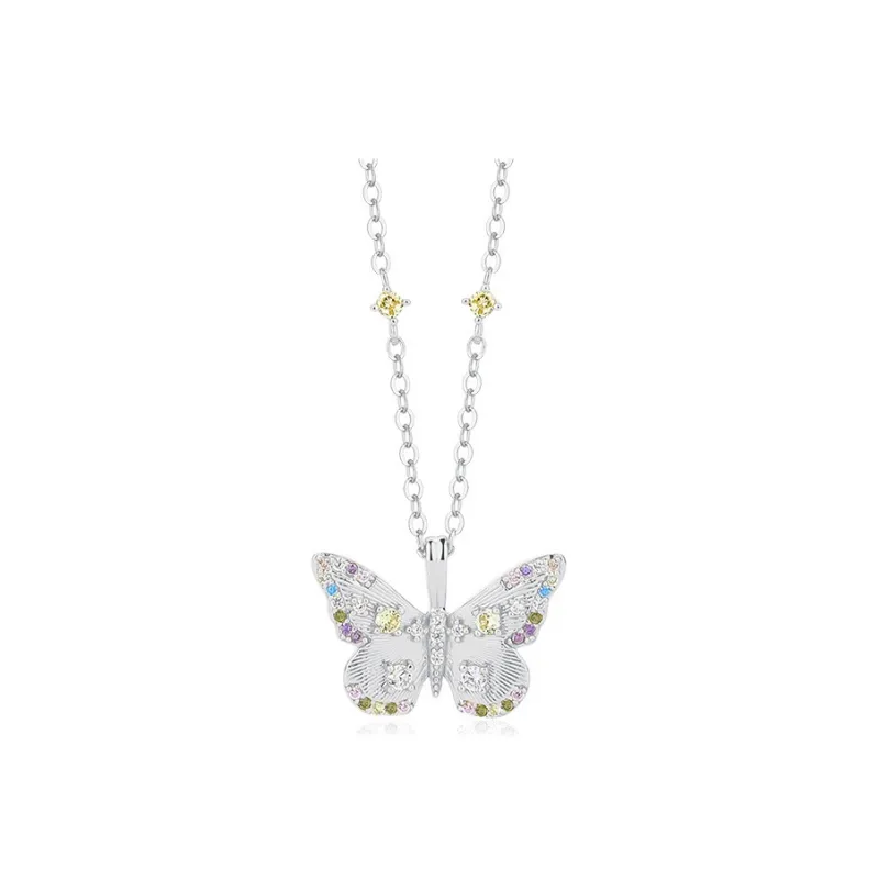 MONI JEWELLERY S925 Silver Zircon Necklaces Women's Gold/Silver-4