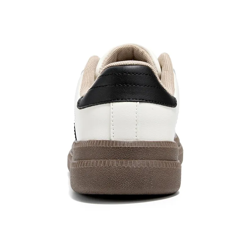 La Chapelle Wear-Resistant Height Increasing Low-Top Skateboard Shoes Women's Beige Black-5