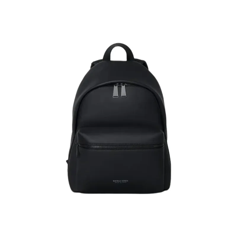 Bottega Veneta Leather Black Backpack Black-0