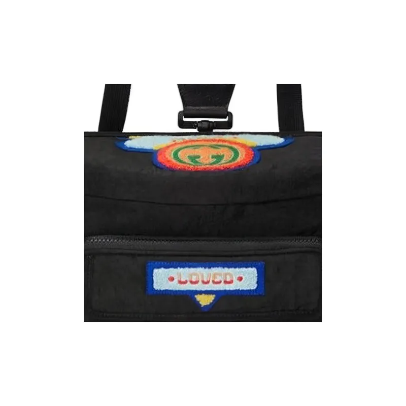 GUCCI Nylon Backpack Unisex Black-4