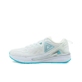 PEAK Cushioning Wear Resistant Low Top Casual Running Shoes Men's White Blue