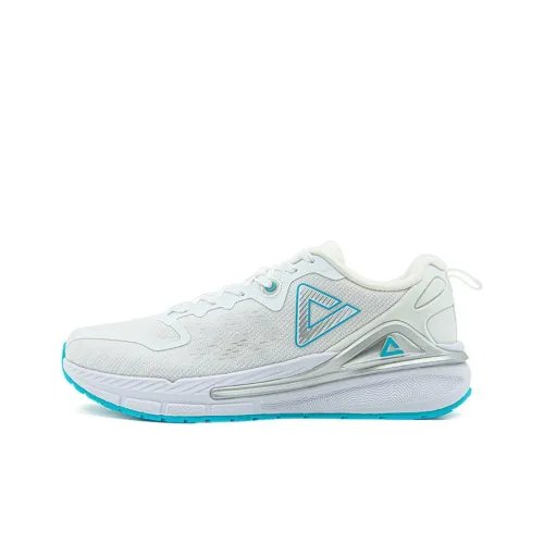 PEAK Cushioning Wear Resistant Low Top Casual Running Shoes Men's White Blue