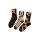 Bowknot+Horizontal Stripes Bear+Square Small Flower