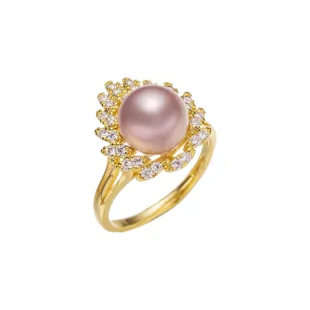 ZHENZHUAOMI Freshwater Pearl Rings Women's
