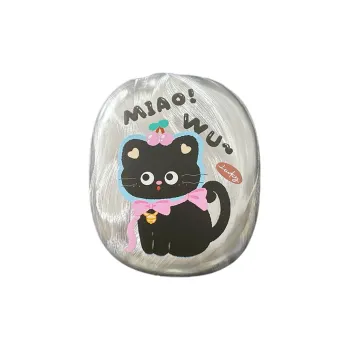 Baohuguang Compatible With AirPods Max TPU Adorable Cartoon High Value Music Kitten Headphone Set