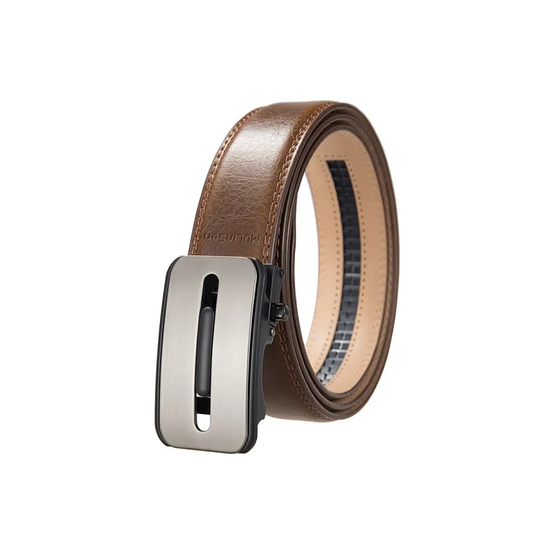 Mulinsen Alloy+Cow Split Leather Leather Belts Unisex 3 8-1