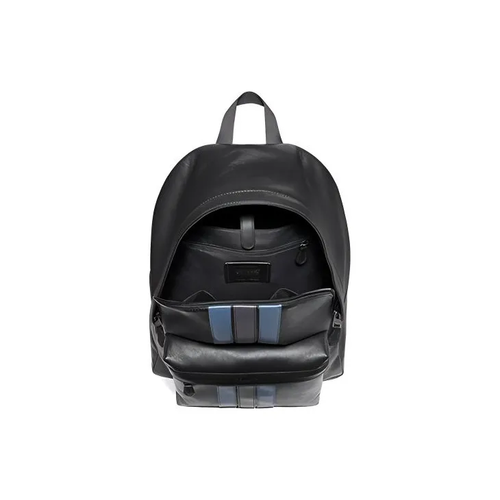 COACH Charles Leather Backpack Large Size Men's Black-1