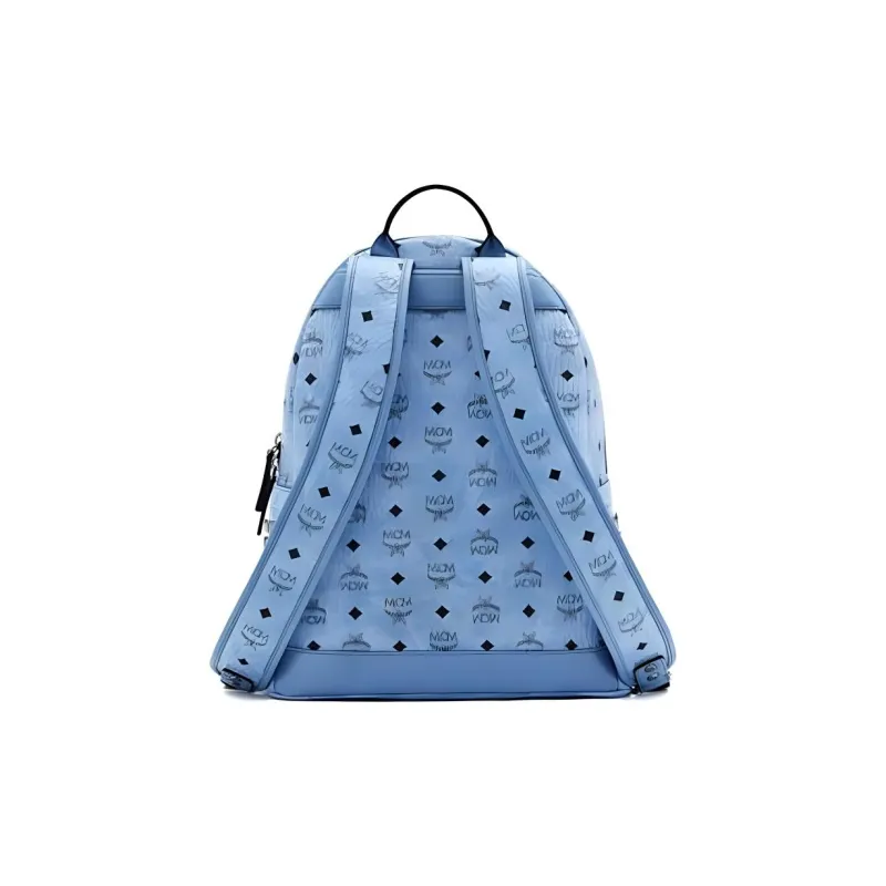 MCM Backpack Stark Side Studs Medium Denim-3