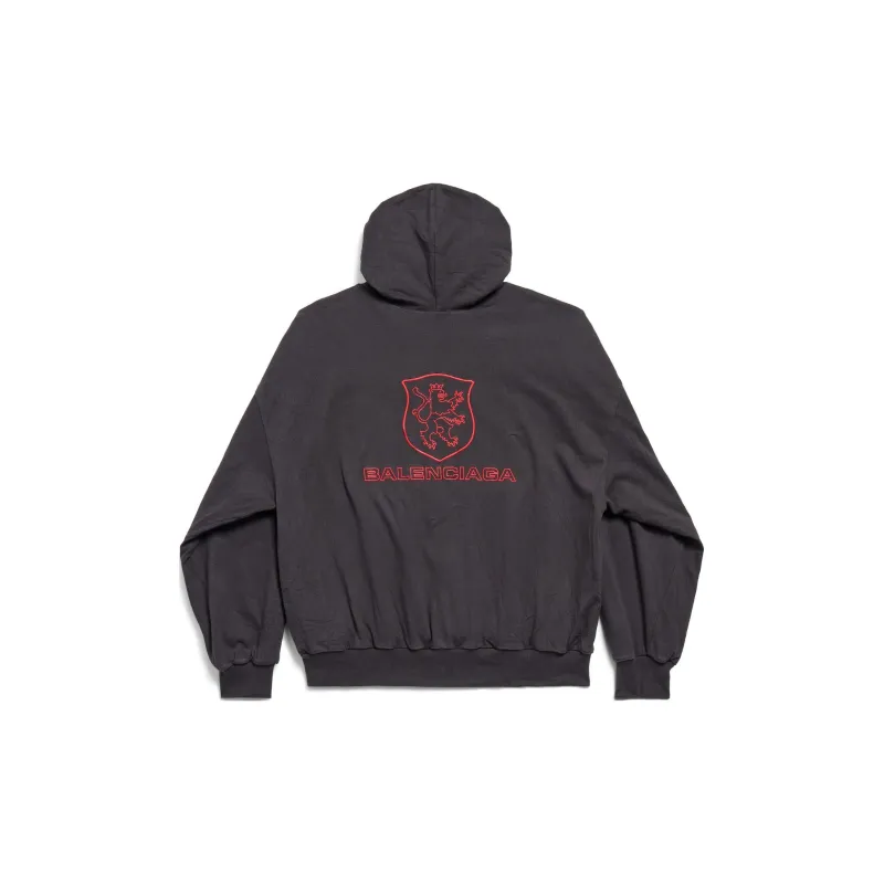 Balenciaga Logo Embroidered Hoodie-1
