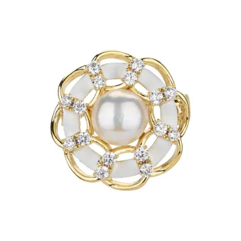 Mofei Freshwater Pearl Brooches Unisex
