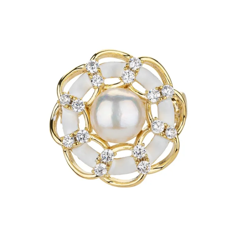 Mofei Freshwater Pearl Brooches Unisex-0
