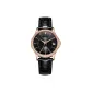 Gold Case Black Dial Black Strap