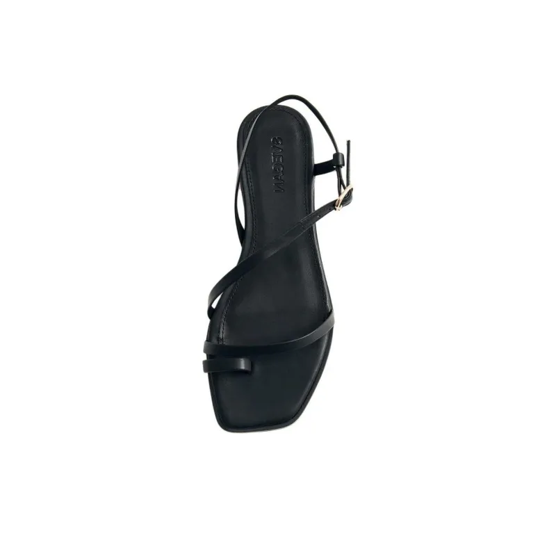 ALOHAS Sloane Black Strap Sandals Women's Black-4