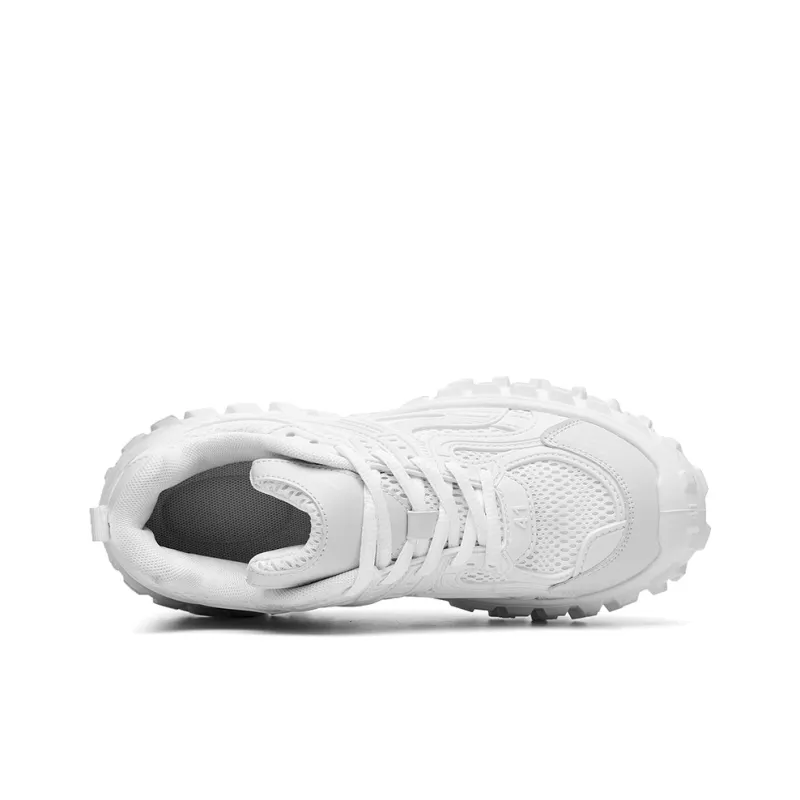 ORD Anti-Slip Wear-Resistant Breathable Lightweight Height Increasing Low-Top Chunky Sneakers Unisex Brown-16