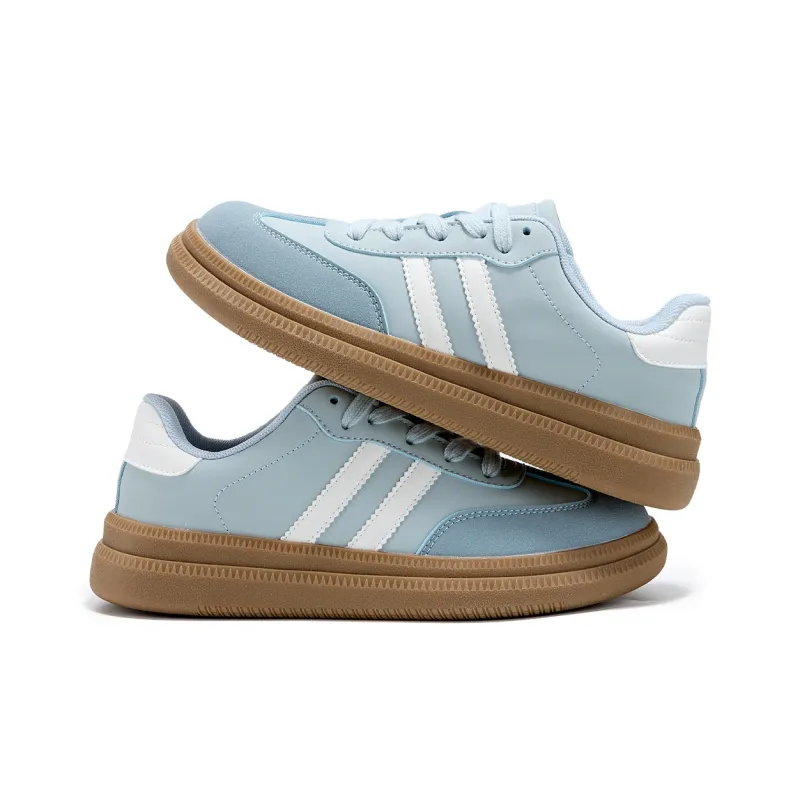 La Chapelle Anti-Slip Wear-Resistant Low-Top Skateboard Shoes Women's Blue-3