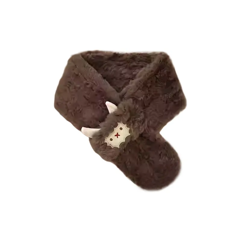 Yalu Polyester Plush Yarn Scarf Unisex Gift Box Set-6