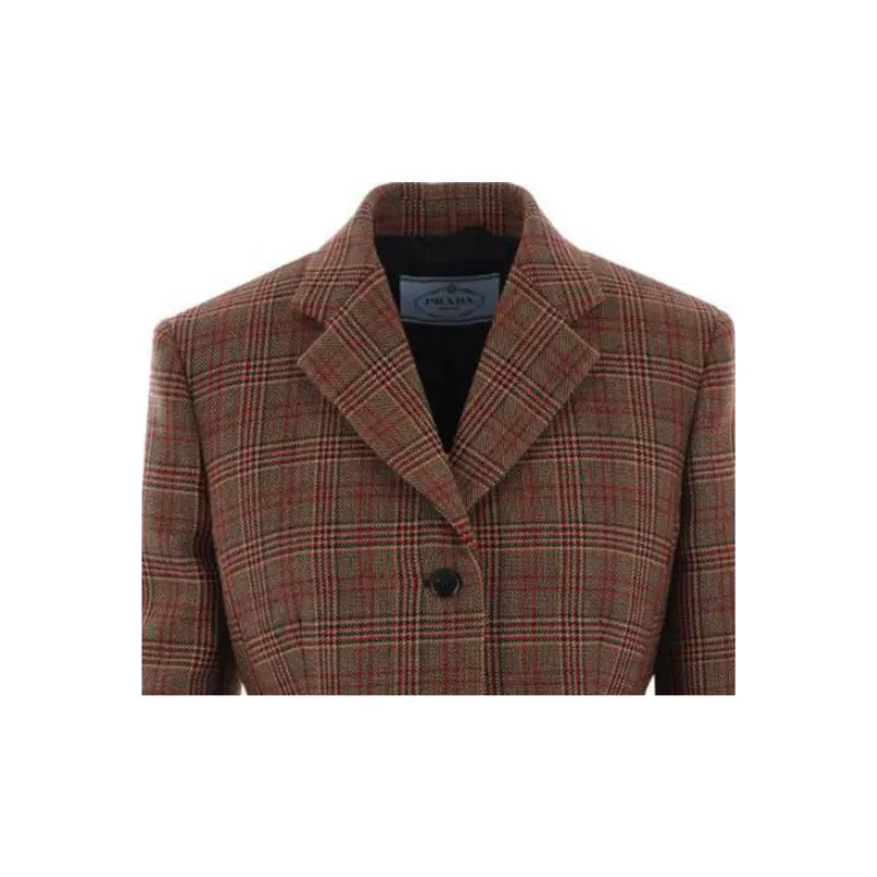 PRADA Checked Single Breasted Jacket-2