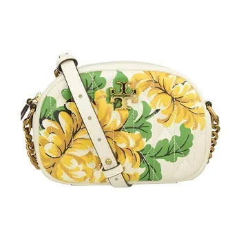 TORY BURCH Eleanor Leather Shoulder Bag Crossbody Bag Mini Women's White