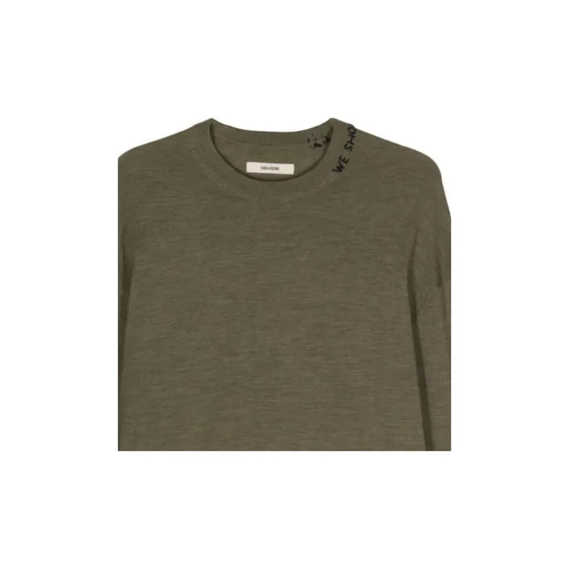 Zadig & Voltaire Slogan embroidered Wool Jumper-2