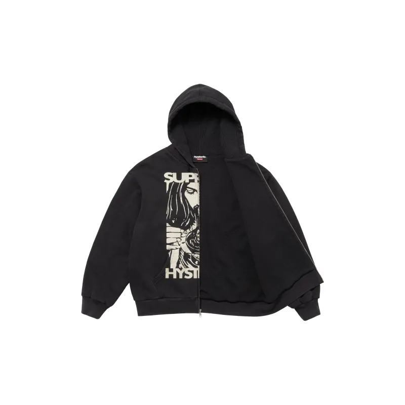 Supreme Hysteric Glamour Thermal Lined Zip Up Hooded Sweatshirt-3