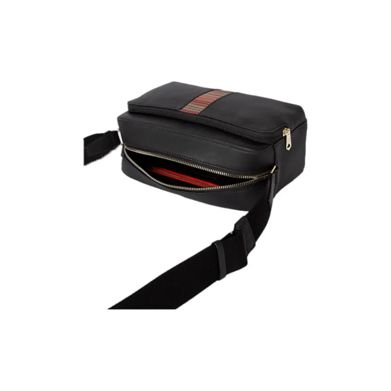 Paul Smith Calfskin Shoulder Bag, Crossbody Bag Men's Black-4