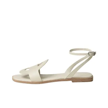 HERMES Julie Strap Sandals Women's White