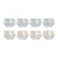 8 Pack (4 Blue+4 White)