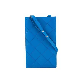Bottega Veneta Leather Card Holder Men's Blue