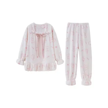 CAIHENGTONG Pajama Set Women's Bow Bunny