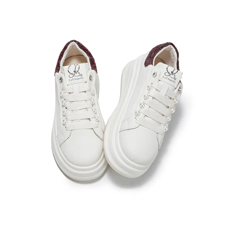 La Chapelle Cushioning Wear-Resistant Low-Top Skateboard Shoes Women's Red-2