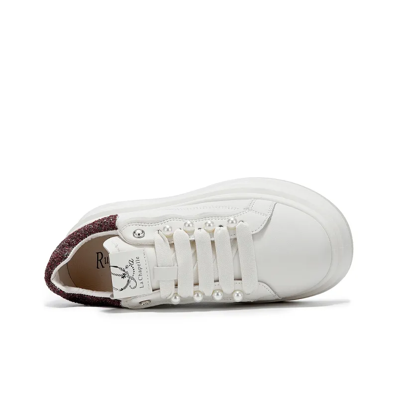 La Chapelle Cushioning Wear-Resistant Low-Top Skateboard Shoes Women's Red-3