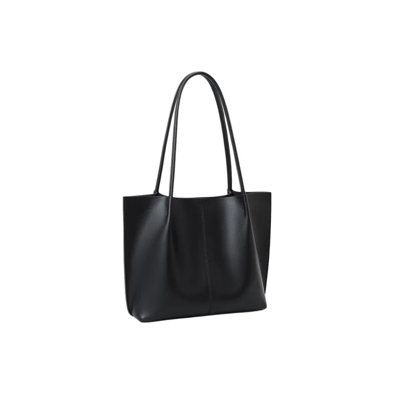 MILLIE'S Cow Leather With Synthetic Leather Combo Bag, Underarm Bag, Shoulder Bag Regular Women's Black-3