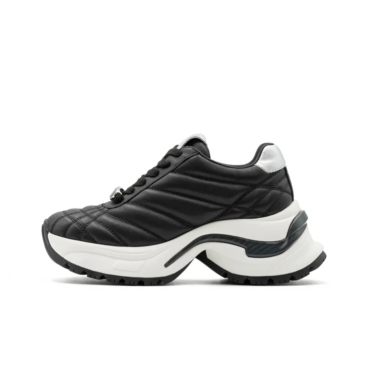 Little Sue Chunky Sneakers Women's Low Top Black/Ecru-0