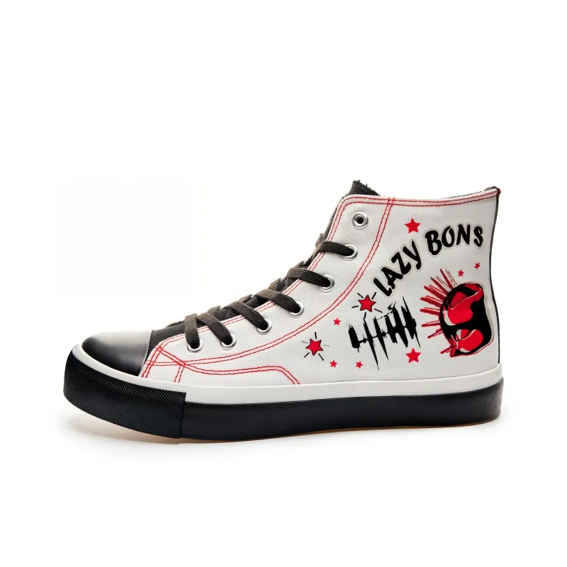 LAZY BONS Height Increasing Abrasion Resistant Lightweight High Top Canvas Shoes Unisex-9