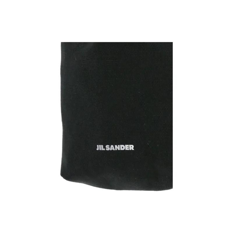 JIL SANDER Linen Canvas Canvas Bag Clutches Women's Black-4