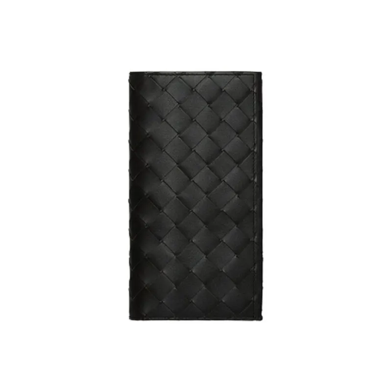 Bottega Veneta Calfskin Coin Pocket Wallet Men's Black-2