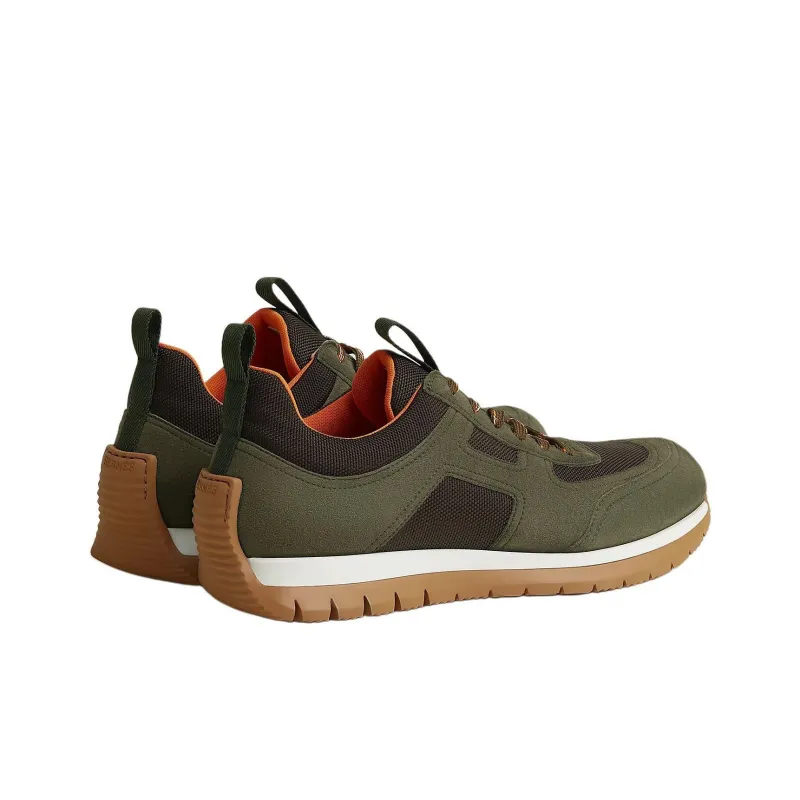 HERMES Jimmy Low Top Casual Shoes Men's Green-3