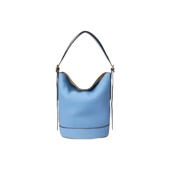 Polo Ralph Lauren Bellport Cow Leather Bucket Bags Handbags Shoulder Bags Small Size Women's Blue