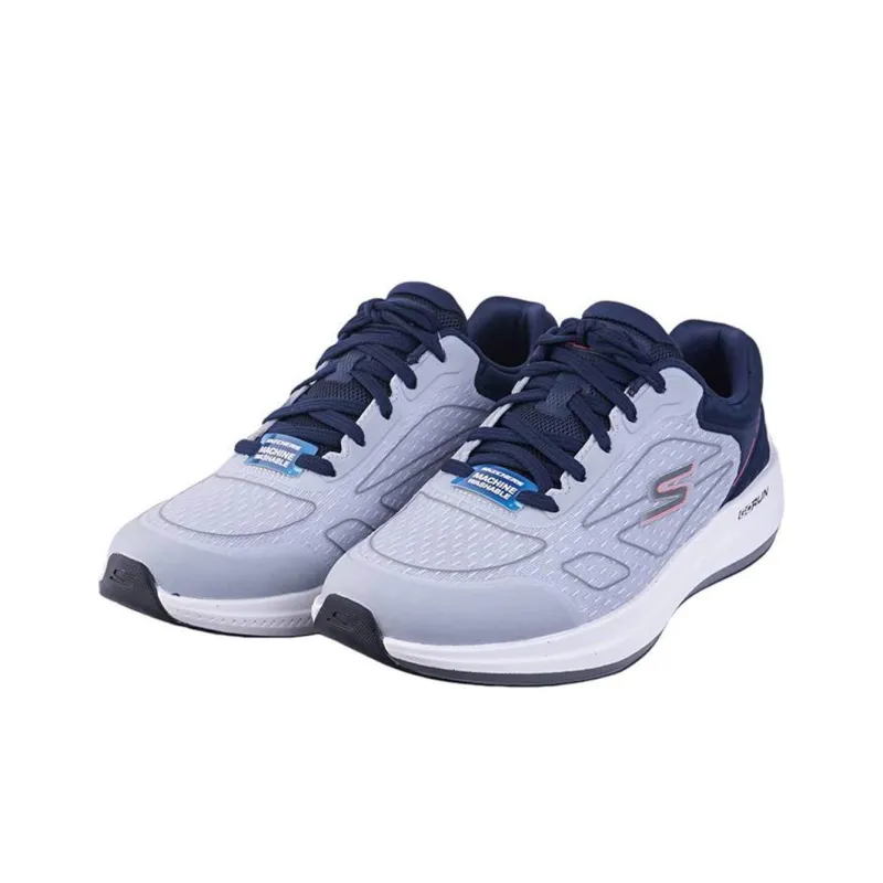 Skechers GO RUN Shock Absorbers With Slip Resistant Features Low Top Running Shoes Men's Gray-2