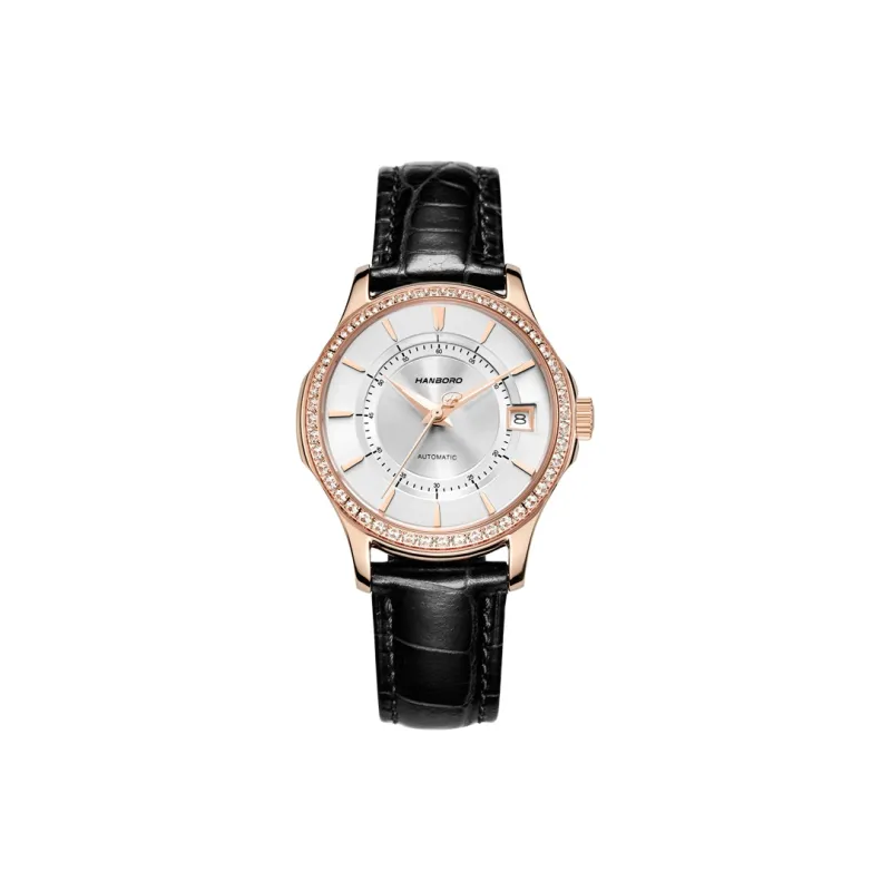 HANBORO Mechanical Movement Watch Women's Watch White Dial-1