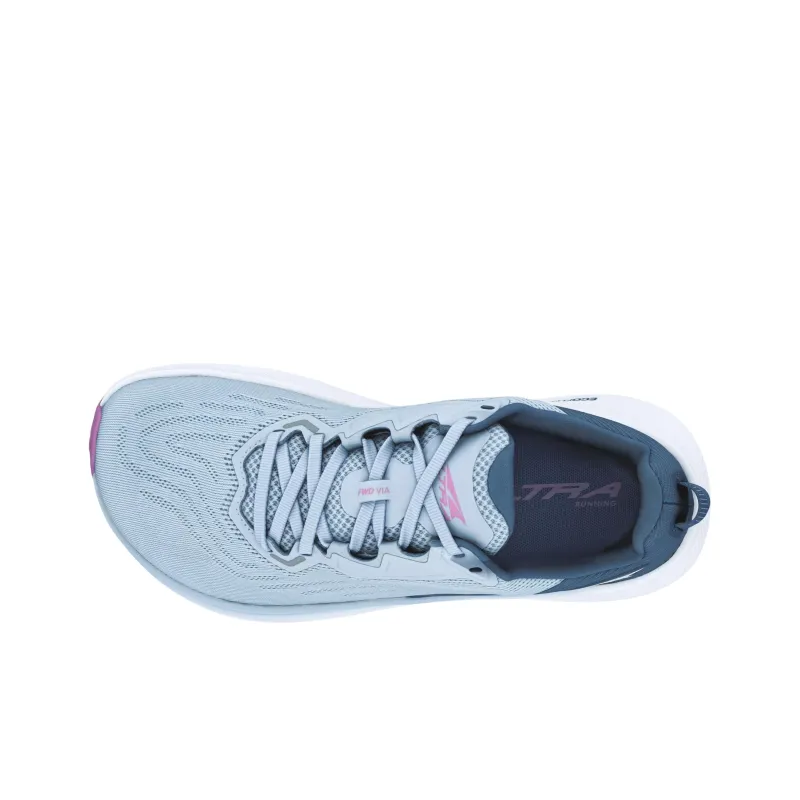 Altra Anti Slip Wear Resistant Low Top Running Shoes Women's Light Blue White-3
