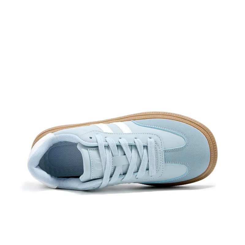 La Chapelle Anti-Slip Wear-Resistant Low-Top Skateboard Shoes Women's Blue-4