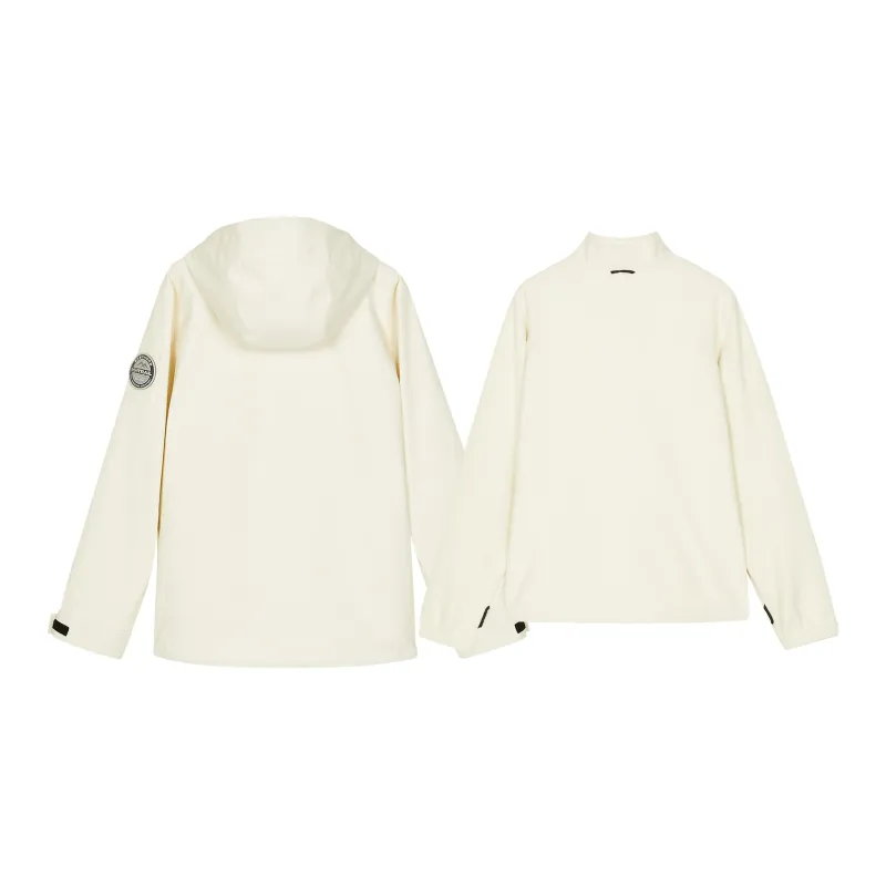 Skechers AW24 Waterproof And Windproof To Keep Warm Windbreaker Jacket Unisex Almond White-9