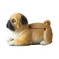 Earth Yellow Lying Dog[Length Approx. 16cm Height Approx. 10.2cm]