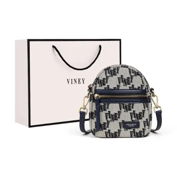 VINEY Fabric Shoulder Bag Crossbody Bag Cell Phone Pouch Small Size Women's Extreme Night Black