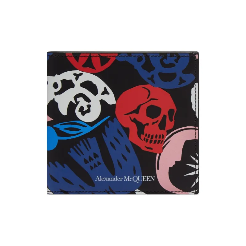 Alexander McQueen Calfskin Wallet Men's Multicolor-5