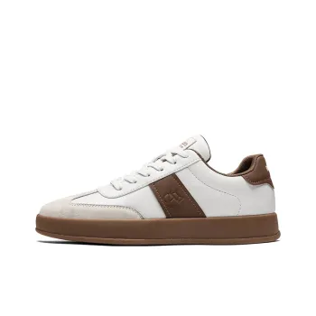 AGSDON Non slip Lightweight Low Top Skateboard Shoes Men's Beige Brown