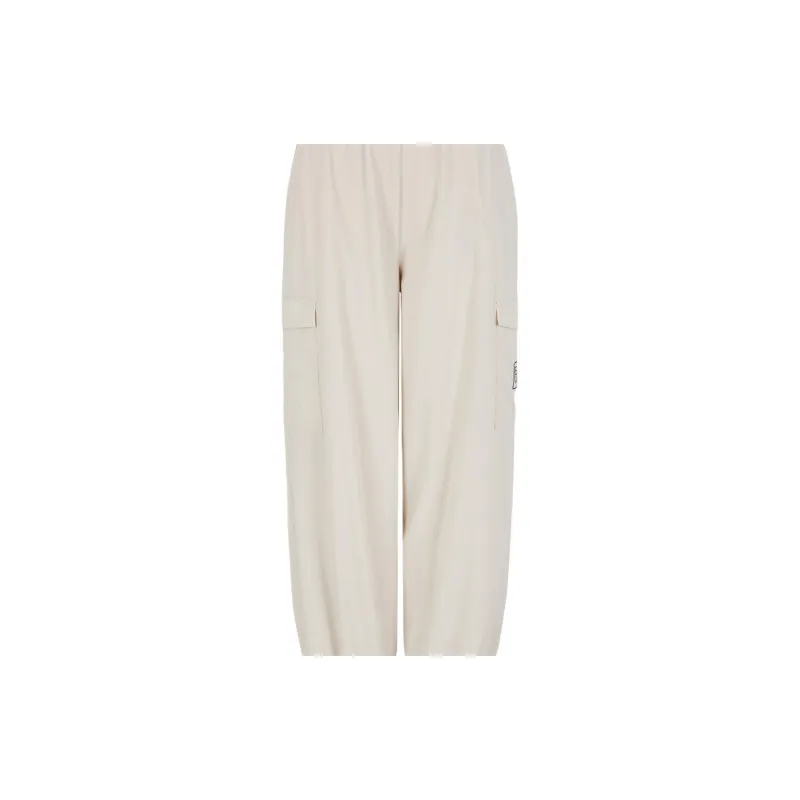 EMPORIO ARMANI EA7 FW24 Cargo Pants Women's Ecru-1