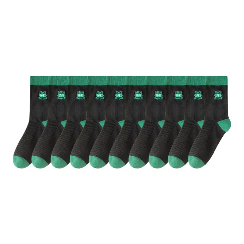Lan Miao Mid Calf Socks Men's 10 Pack-7